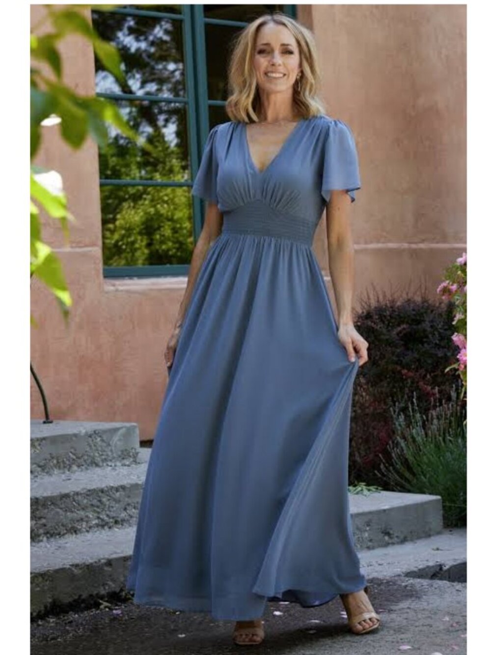 BALTIC BORN Birdie Maxi Dress in Whisper Blue Size XL